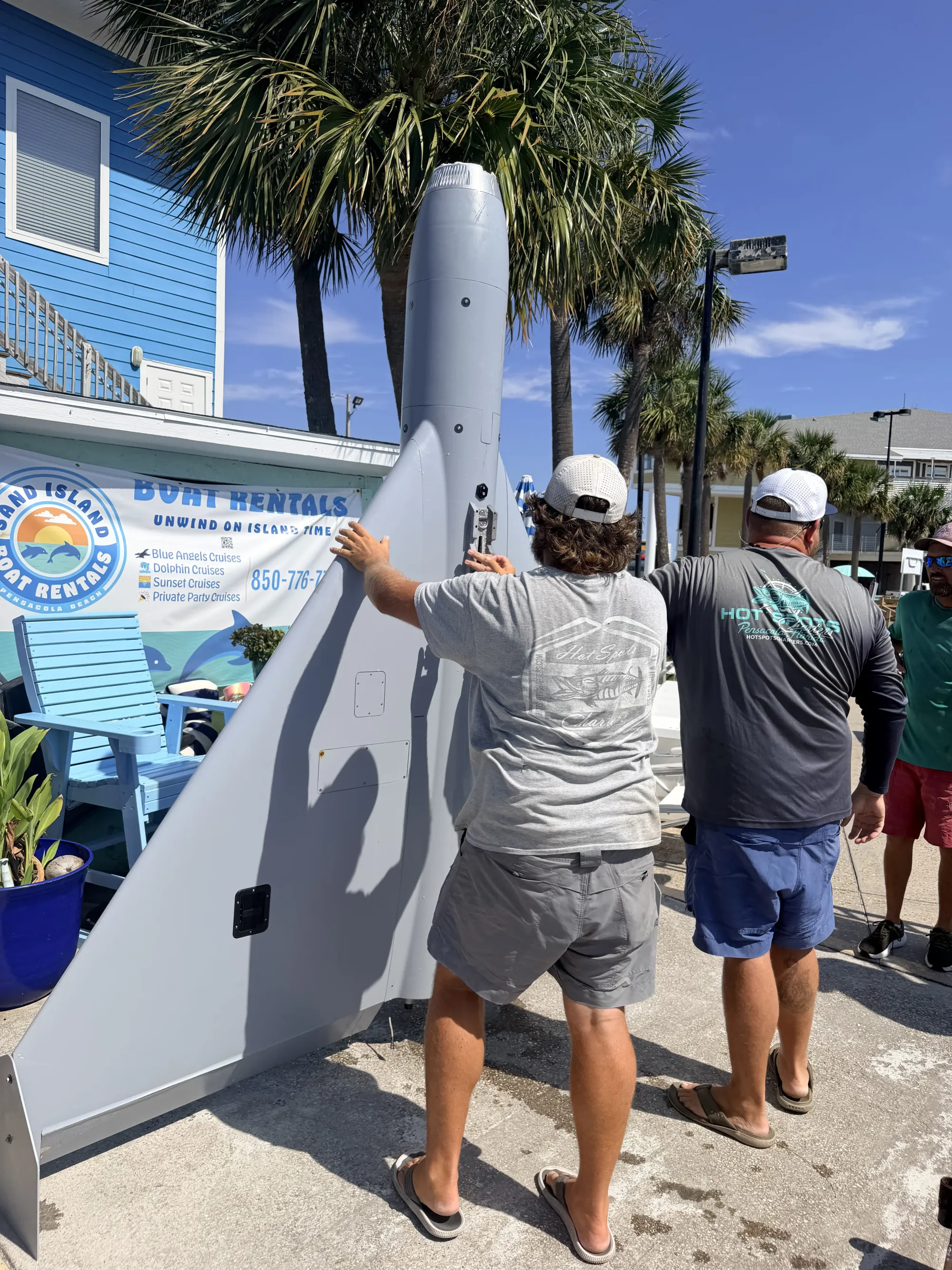 The drone found by Hot Spots Charters. (Charlie Green)