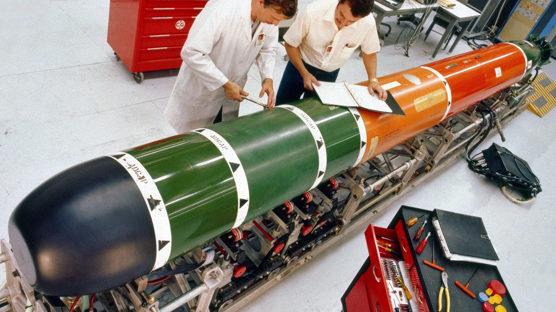 A stock picture of a Mk 48-series torpedo. DOD